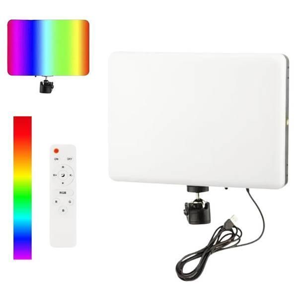 Світлодіодне відео світло Camera light PM-26 RGBW LED панель живлення від USB + Штатив 1369 фото