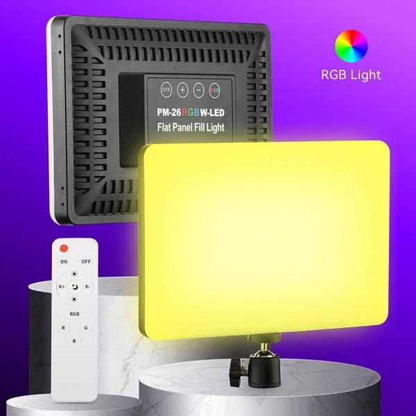 Светодиодный видео свет Camera light PM-26 RGBW LED панель питание от USB + Штатив 1369 фото