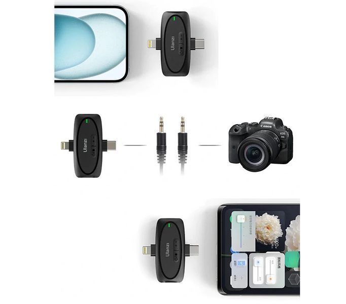 Микрофон беспроводной 3в1 iPhone/Android/камера двойной 50м Ulanzi V6 4344 фото
