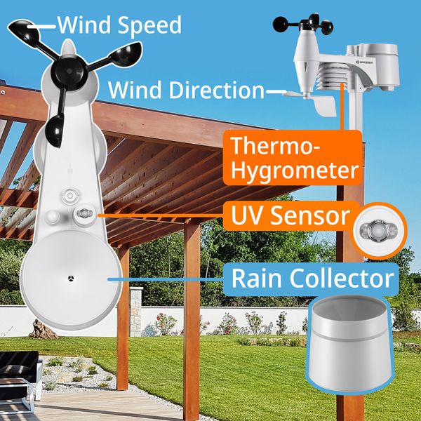 Метеостанция Bresser WIFI ClearView Weather Center 7-in-1 Sensor (7002586) 930255 фото