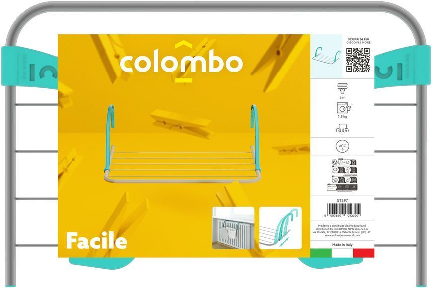 Сушарка для білизни навісна Colombo Facile 3 (ST297) 931873 фото