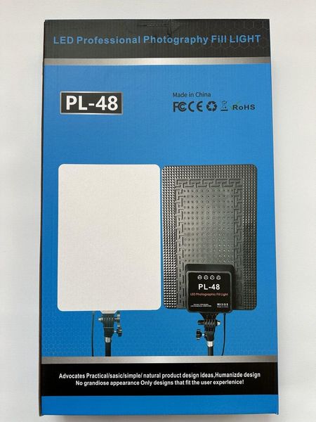 Светодиодная Led лампа PL-48 LED 3200k-5700k лампа для видео и фото съемки с пультом ДУ 1372 фото