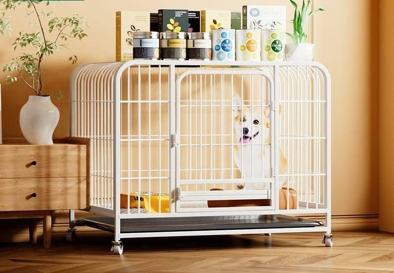 Клетка вольер для домашних животных металлический 78 x 54 x 70 см с колесами и поддоном 31127 фото