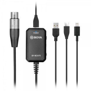 Адаптер XLR микрофона внешняя аудио карта для телефона компьютера BOYA BY-BCA70 BY-BCA70 фото