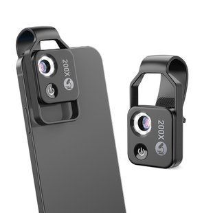 Микроскоп линза для смартфона 200X с CPL фильтром Apexel APL-MS002CBK APL-MS002CBK фото