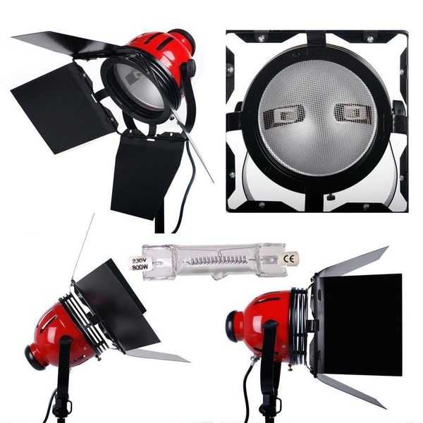 Комплект для освещения FST "Red Head" из 3-х головок постоянного света с галогенными лампами 2400W 8996006 фото