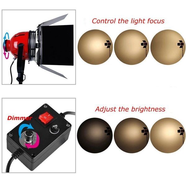Комплект для освещения FST "Red Head" из 3-х головок постоянного света с галогенными лампами 2400W 8996006 фото