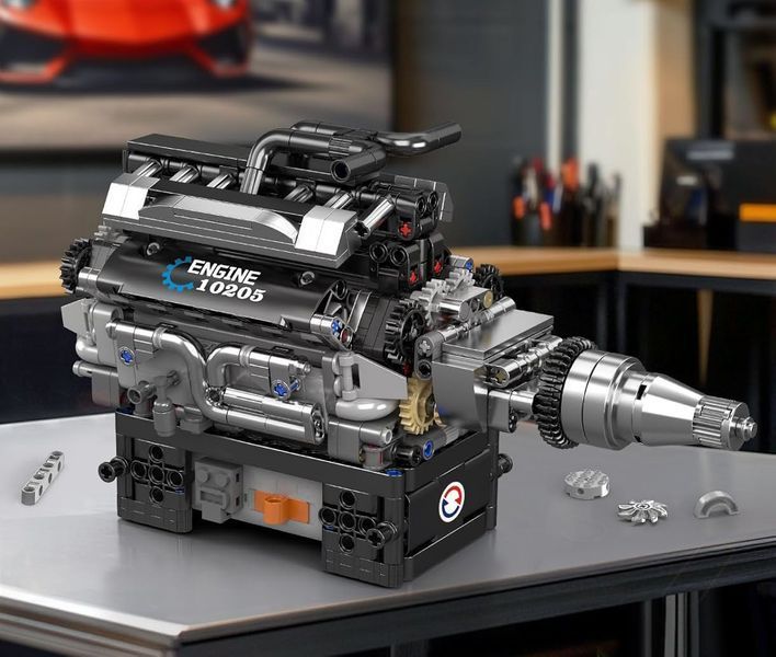 Конструктор двигатель и коробка RR V12 733 деталей Mould King Mking Engine 10205 5172 фото