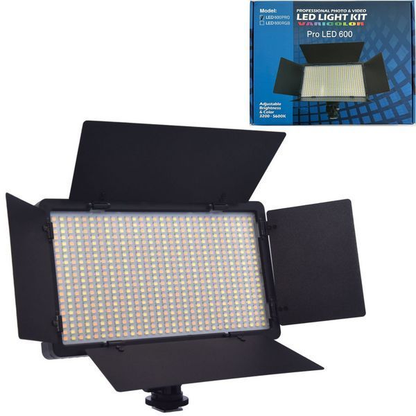 Профессиональная LED лампа видеосвет Varicolor PRO LED U600+ (3200-5600K) с сетевым адаптером 31075 фото