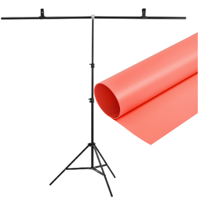 Набор ПВХ Фон 100×200 см Розовый + Т- образная стойка для фона 1130 фото