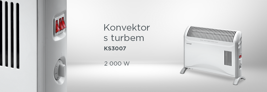 Электрический конвектор Concept KS3007 Белый 2000 Вт. Чехия 7087 фото