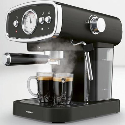 Рожкова кавоварка еспресо Silver Crest SEM 1050 B1 black Німеччина 100348873001 фото