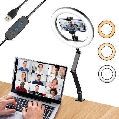 Держатель для телефона складной Apexel APL-FL20 с кольцевым светом на 26 см 2700-5500К Ra 97+ APL-FL20 фото