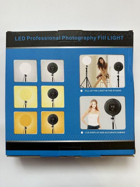 Круглая светодиодная LED лампа для фотостудии Camera light PF-26 + Штатив 1378 фото