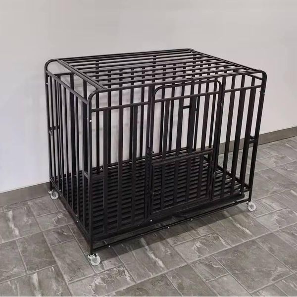 Металлическая клетка для домашних животных 93 x 61 x 76 см вольер с колесами и поддоном 31132 фото