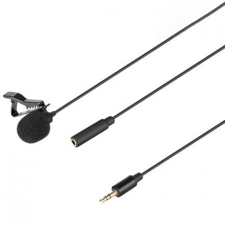 Петличный микрофон lavalier GL-141 Lightning для iPhone iPad с дополнительным разъемом AUX Jack 3.5 4642 фото