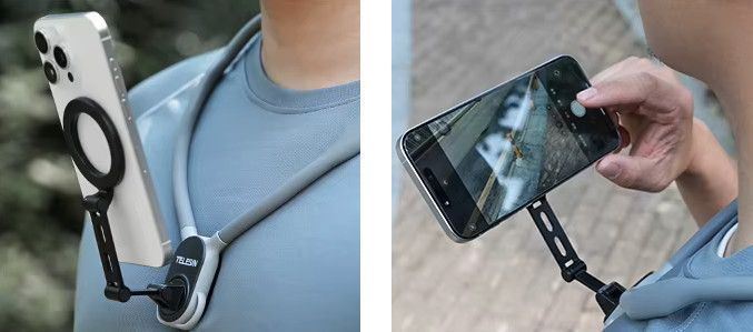Крепление для телефона на шею грудь 2в1 MagSafe iPhone Telesin MNM-002-B 4851 фото