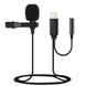 Петличний мікрофон lavalier GL-141 Lightning для iPhone iPad з додатковим роз'ємом AUX Jack 3.5 4642 фото 2
