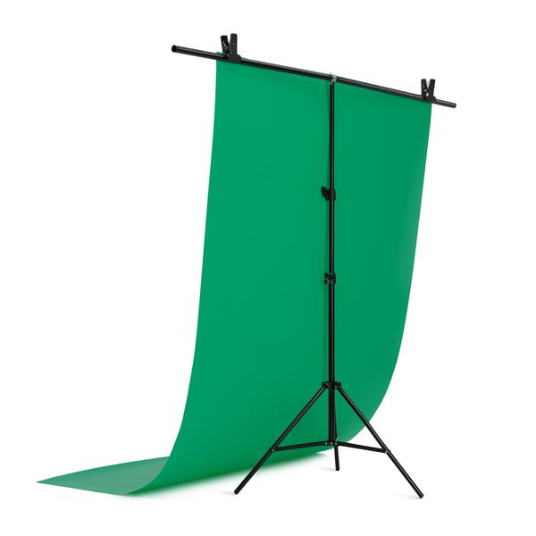 Набор ПВХ Фон 100×200 см Зеленый + Т- образная стойка для фона 1133 фото