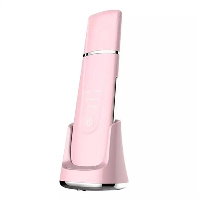 Ультразвуковий скрабер для чищення обличчя портативний Beauty Effect WAU-98i Pink 1116 фото