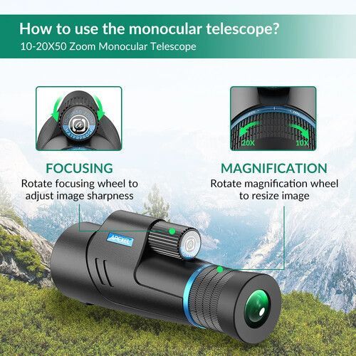 Монокуляр телескоп Apexel 10-20x50 с зумом APL-10-20X50Z фото