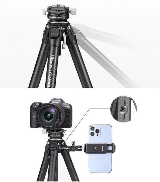 Штатив похідний карбоновий 146 см Ulanzi & COMAN Zero-X 3472 фото