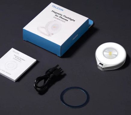Вспышка для телефона мини свет магнитный MagSafe 2500-6500К Telesin P5-BGD-17SR 5475 фото