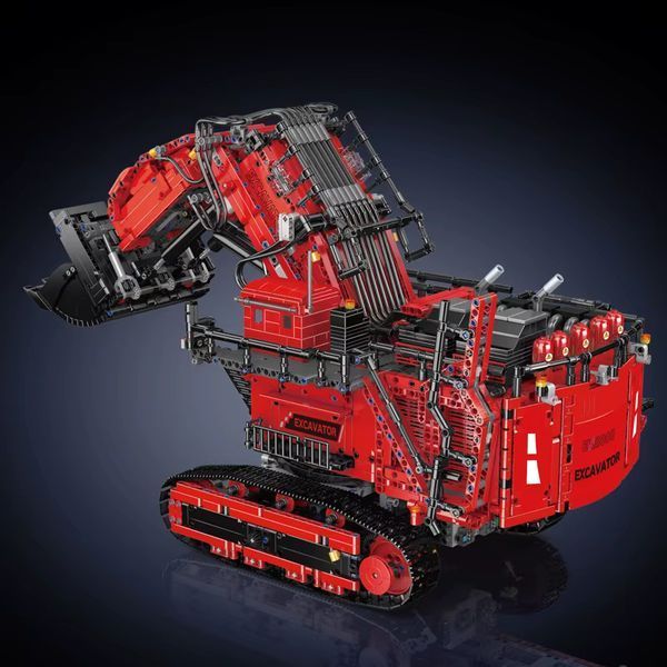 Конструктор карьерный экскаватор Liebherr R 9800 красный 4767 деталей Mould King 17071 5255 фото