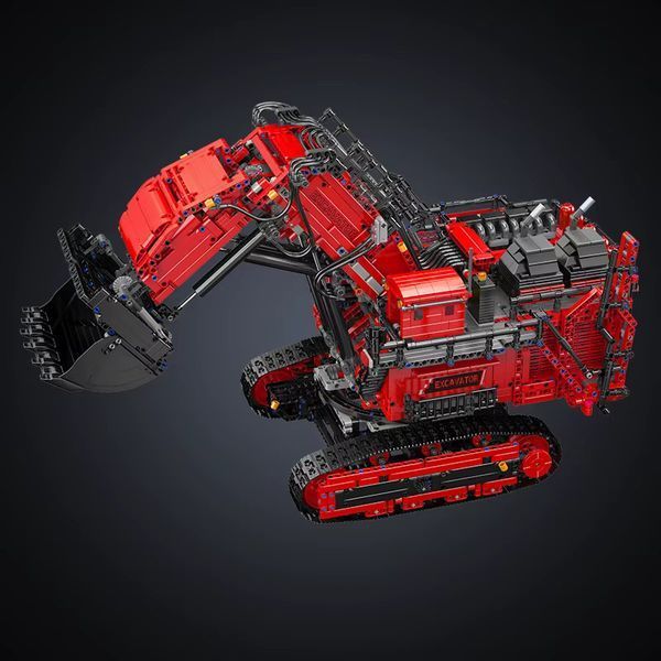 Конструктор карьерный экскаватор Liebherr R 9800 красный 4767 деталей Mould King 17071 5255 фото
