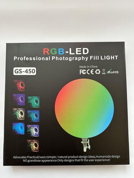 Світлодіодна LED лампа Camera light GS-45 RGB для фото та відео зйомки 3000-6500K 1385 фото