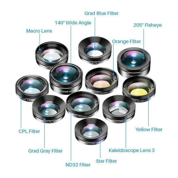 Набір фільтрів та об'єктивів для смартфону 11в1 Apexel APL-DG11 APL-DG11 фото