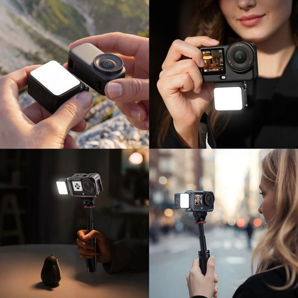 Накамерный свет для DJI Osmo Action 6/5/Nano быстросъемный IPX5 CRI 95+ 5600К Ulanzi LM24 5460 фото