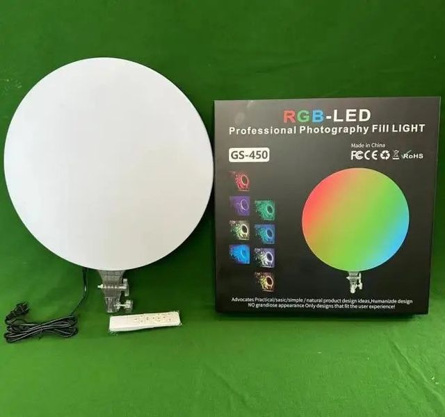 Светодиодная LED лампа Camera light GS-45 RGB для фото и видео съемки 3000-6500K 1385 фото