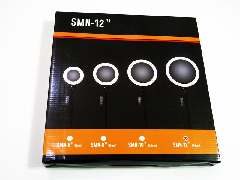 Кольцевая LED лампа SMN-12 30см 1 крепл.тел USB+Штатив тренога 4616 фото