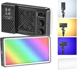 Накамерный свет сверхмощный 40Вт RGB с рассеивателем CRI 96+ 2700-6500К Ulanzi LM-P40RGB L130 фото