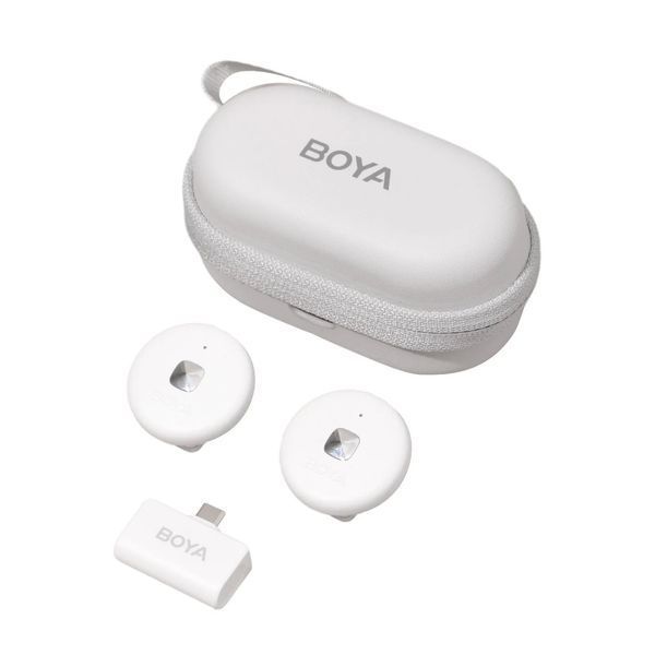 Мікрофона бездротового Type-C білий iPhone Android Boya Omic-U White 4913 фото