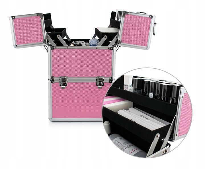 Чемодан кейс для косметики SUNONE XL Розовий 0029 1316 фото