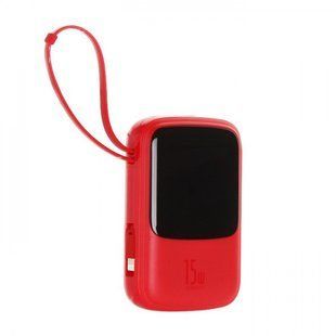 Повербанк мини 10000мАч 3А 15В Lightning красный Baseus Qpow PPQD-B09 PPQD-B09 фото