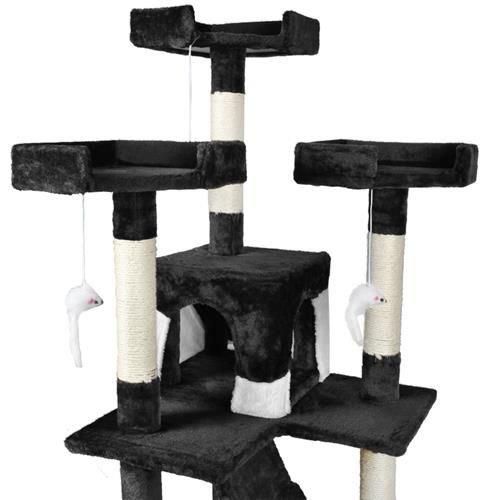 Кігтеточка будиночок для кішок 170 см чорно-білий 2780 5048 фото