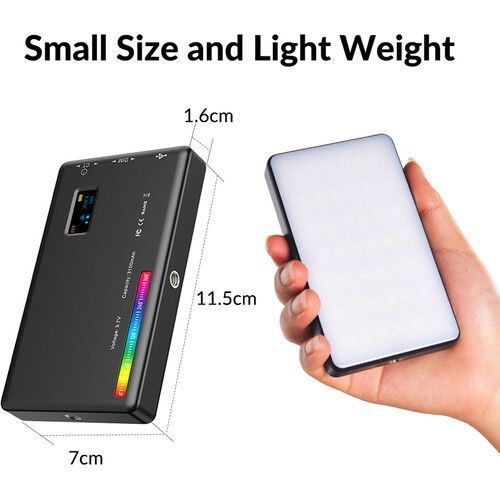 Светодиодный видеосвет Apexel FL07 RGB 2500&ndash;9000 К, CRI95+ с штативом для фотоблогов APL-FL07 фото