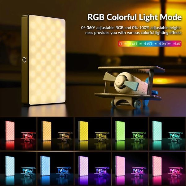 Светодиодный видеосвет Apexel FL07 RGB 2500&ndash;9000 К, CRI95+ с штативом для фотоблогов APL-FL07 фото