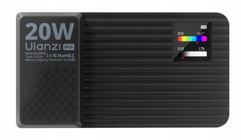Панель светодиодная мини 20Вт RGB CRI 96+ 1800-9000К Ulanzi K20 RGB 5069 фото