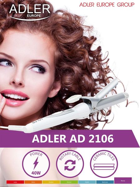 Плойка для волосся - 25мм Adler AD 2106 ceramic Німеччина 5908256832541 фото