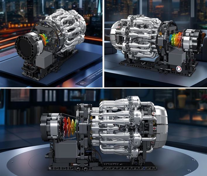 Конструктор двигун Turbojet 1214 деталей Mould King Mking Engine 10216 F5179 фото