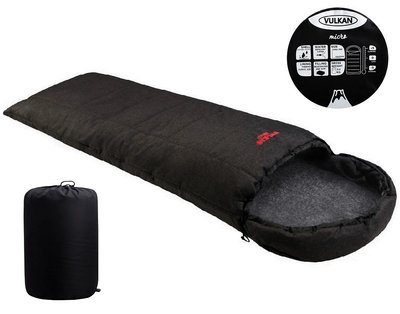 Спальний мішок Vulkan Micro меланж чорний VU1216MH фото