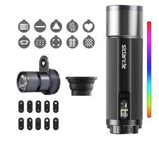 Ліхтар проєкційний + Mini Spotube 12 Вт 20 масок RGB Ra 96+ 3500-7000 К SIDANDE Pro 12 W L8ES+ 5555 фото