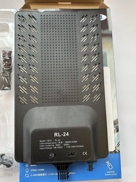 Світлодіодна Led-панель RL-24 лампа для відео та фото 2800k-6500k + Штатив 1401 фото