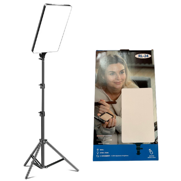 Светодиодная Led-панель RL-24 лампа для видео и фото 2800k-6500k + Штатив 1401 фото
