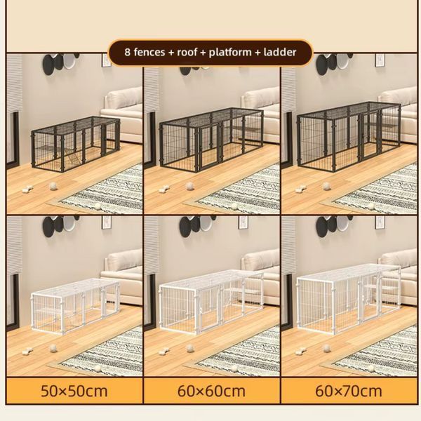 Складной вольер для домашних животных Springos 180 x 60 x 70 см металлический Белый 31104 фото