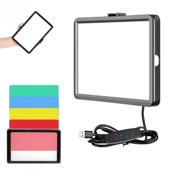 Світлодіодна лампа LED Square Fill Light 10 х15 см відеосвіт із кольоровими фільтрами для фото 1392 фото